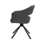 JEN FABRIC DINING CHAIR W/SWIVEL - GREY