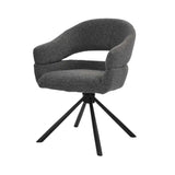 JEN FABRIC DINING CHAIR W/SWIVEL - GREY
