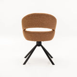 JEN FABRIC DINING CHAIR W/SWIVEL - RUST