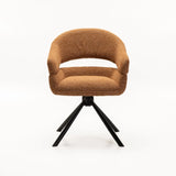 JEN FABRIC DINING CHAIR W/SWIVEL - RUST