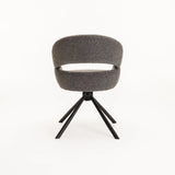 JEN FABRIC DINING CHAIR W/SWIVEL - GREY