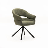 JEN FABRIC DINING CHAIR W/SWIVEL - GREEN