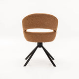 JEN FABRIC DINING CHAIR W/SWIVEL - RUST