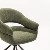 JEN FABRIC DINING CHAIR W/SWIVEL - GREEN