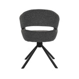 JEN FABRIC DINING CHAIR W/SWIVEL - GREY