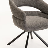 JEN FABRIC DINING CHAIR W/SWIVEL - GREY