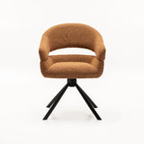 JEN FABRIC DINING CHAIR W/SWIVEL - RUST
