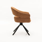 JEN FABRIC DINING CHAIR W/SWIVEL - RUST