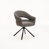 JEN FABRIC DINING CHAIR W/SWIVEL - GREY