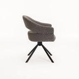 JEN FABRIC DINING CHAIR W/SWIVEL - GREY
