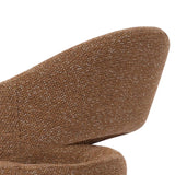 JEN FABRIC DINING CHAIR W/SWIVEL - RUST/BLACK LEG