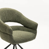 JEN FABRIC DINING CHAIR W/SWIVEL - GREEN