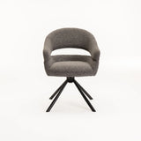 JEN FABRIC DINING CHAIR W/SWIVEL - GREY