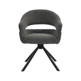 JEN FABRIC DINING CHAIR W/SWIVEL - GREY