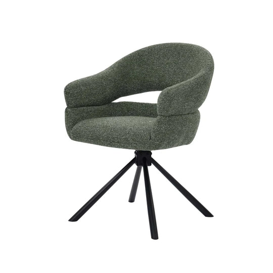 JEN FABRIC SWIVEL DINING CHAIR