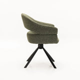 JEN FABRIC DINING CHAIR W/SWIVEL - GREEN
