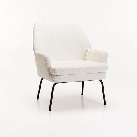 JETT BOUCLÉ FABRIC CHAIR - CREAM