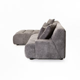 JOLIE FABRIC CORNER CHAISE - GREY - LEFT