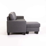 JOMO FABRIC CORNER CHAISE - DARK GREY