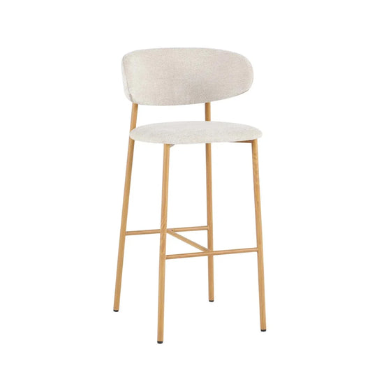 JOSIE FABRIC BARSTOOL-NATURAL LEG