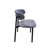 JOSIE FABRIC DINING CHAIR - GREY/BLACK