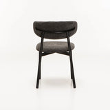 JOSIE FABRIC DINING CHAIR - GREY/BLACK