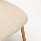JOSIE FABRIC DINING CHAIR - CREAM/NATURAL