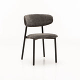 JOSIE FABRIC DINING CHAIR - GREY/BLACK