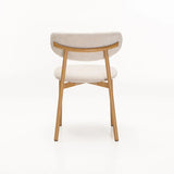 JOSIE FABRIC DINING CHAIR - CREAM/NATURAL