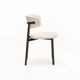 JOSIE FABRIC DINING CHAIR - CREAM/BLACK