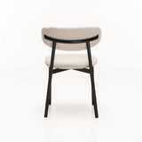 JOSIE FABRIC DINING CHAIR - CREAM/BLACK