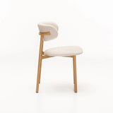 JOSIE FABRIC DINING CHAIR - CREAM/NATURAL