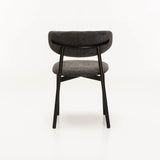 JOSIE FABRIC DINING CHAIR - GREY/BLACK