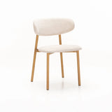 JOSIE FABRIC DINING CHAIR - CREAM/NATURAL