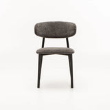 JOSIE FABRIC DINING CHAIR - GREY/BLACK