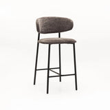 JOSIE FABRIC KITCHEN STOOL-BLACK LEG