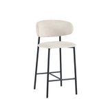 JOSIE FABRIC KITCHEN STOOL - CREAM