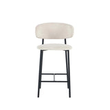 JOSIE FABRIC KITCHEN STOOL - CREAM