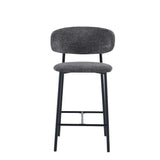 JOSIE FABRIC KITCHEN STOOL - GREY