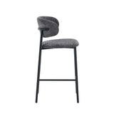 JOSIE FABRIC KITCHEN STOOL - GREY