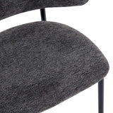 JOSIE FABRIC KITCHEN STOOL - GREY