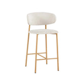 JOSIE FABRIC KITCHEN STOOL-NATURAL LEG