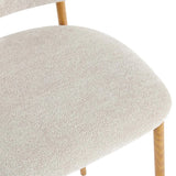 JOSIE FABRIC KITCHEN STOOL - CREAM/NAT LEG