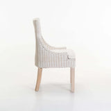 JUNI RATTAN WHITEWASH DINING CHAIR