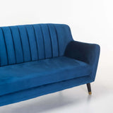 JUNO VELVET 3 SEATER - NAVY