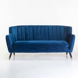 JUNO VELVET 3 SEATER - NAVY