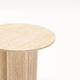 KAIA 45cm ROUND ST - TRAVERTINE BASE