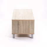 KAMI 100x40cm COFFEE TABLE - LIGHT OAK/LIGHT GREY