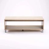 KAMI 100x40cm COFFEE TABLE - LIGHT OAK/LIGHT GREY