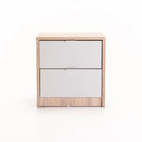 KAPPA 2 DRAWER PEDESTAL - LIGHT OAK/LIGHT GREY